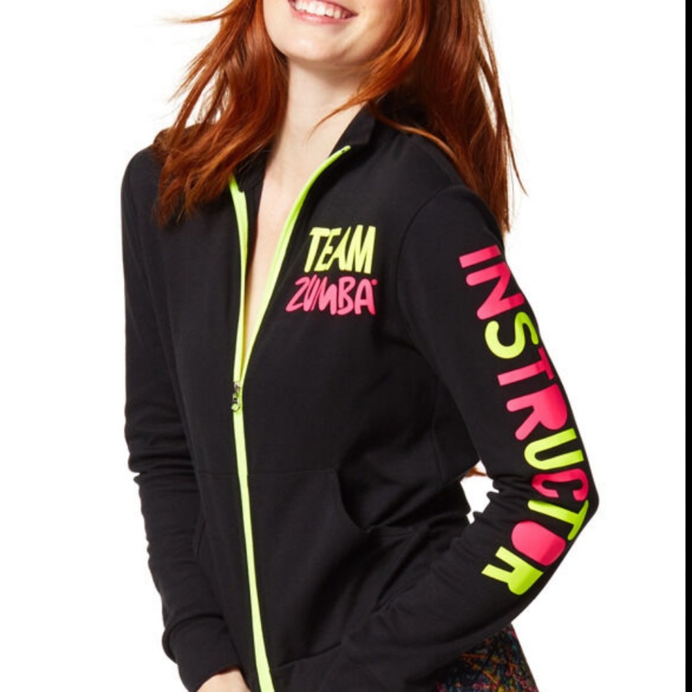 Zumba Black Instructor Jacket Size Lovely Open